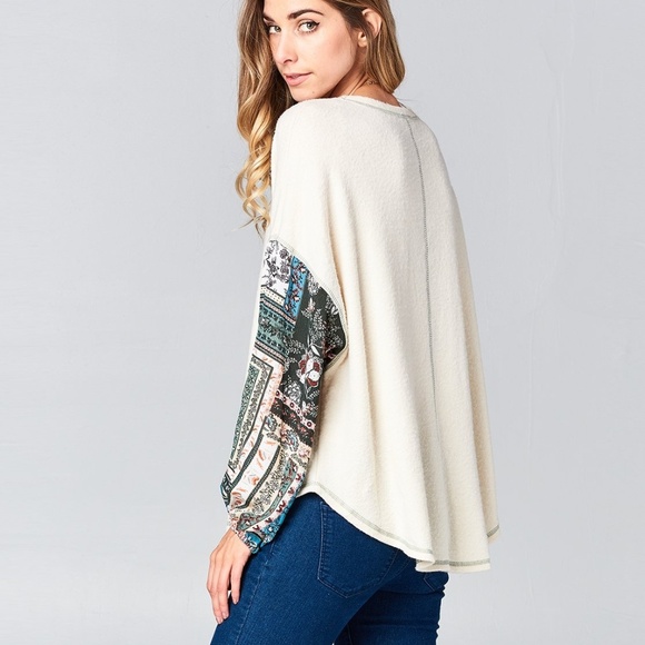 NWT Gorgeous Bubble-Sleeve Blouse like Free People - Picture 8 of 8